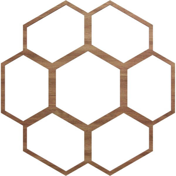 Ekena Millwork Florin Wood Fretwork Pierced Ceiling Medallion, Walnut, 22"OD x 7 3/4"ID x 3/8"T CMWP22X22X0375FOWA - main